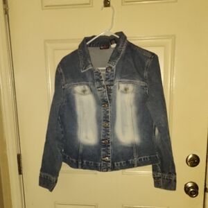 Classic Blue Denim Jean Jacket Size Large